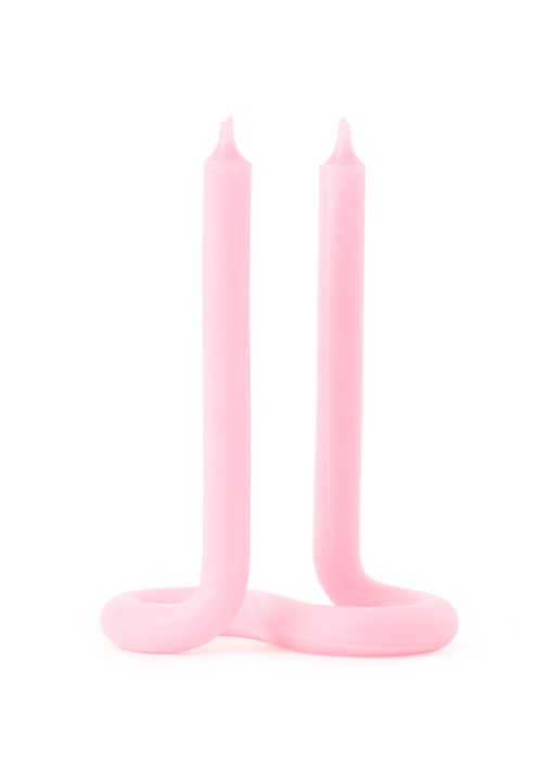 Lex Pott Twist kaars - voorkant roze
