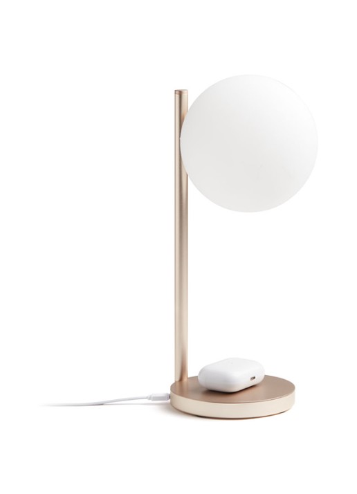 Lexon Bubble tafellamp met oplaadfunctie 30 cm - detail 4 goud