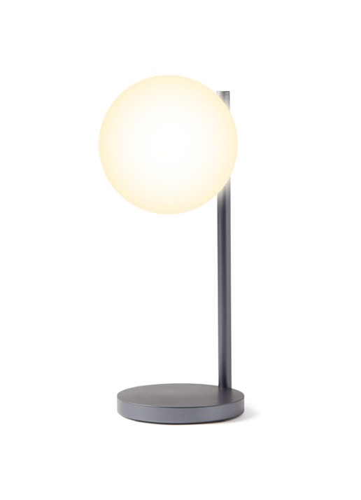Lexon Bubble tafellamp met oplaadfunctie 30 cm - voorkant 2 grijs