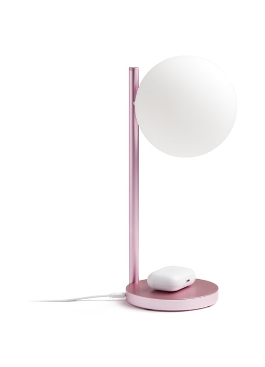 Lexon Bubble tafellamp met oplaadfunctie 30 cm - detail 3 roze