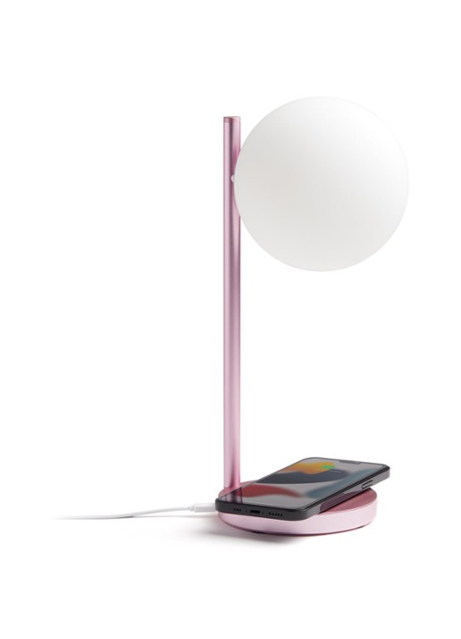 Lexon Bubble tafellamp met oplaadfunctie 30 cm - detail 4 roze