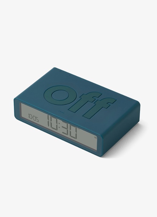Lexon Flip Classic wekker - detail 6 blauw