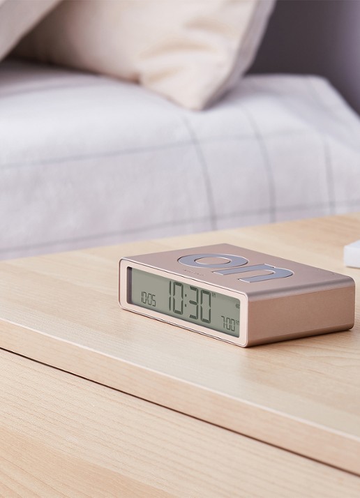 Lexon Flip Classic wekker - detail 4 geel