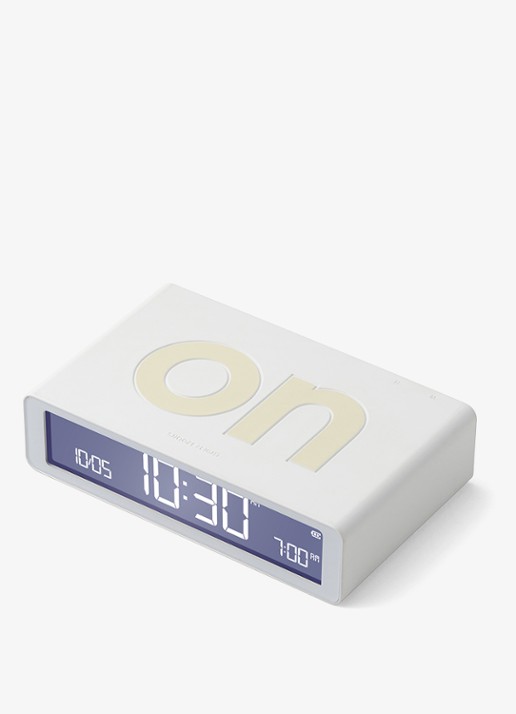 Lexon Flip Classic wekker - voorkant 2 wit