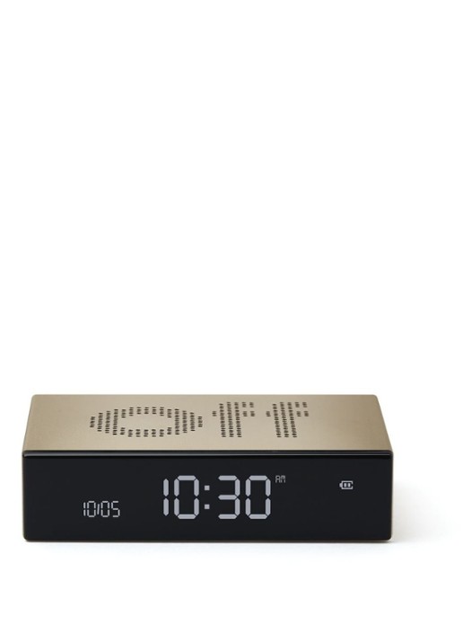 Lexon Flip Premium digitale wekker - detail 3 beige