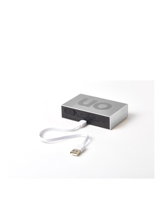 Lexon Flip Premium digitale wekker - detail 5 zilver