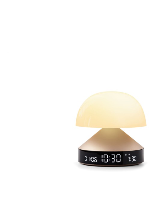 Lexon Mina Sunrise digitale wekker 11 cm - voorkant 2 goud