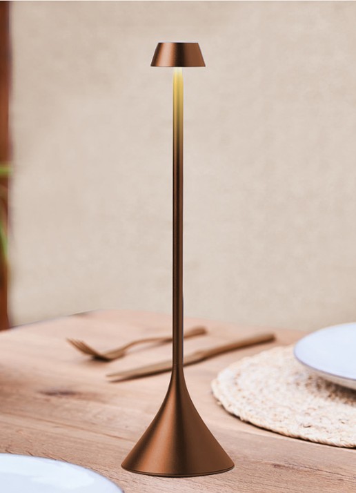 Lexon Steli Shade draadloze tafellamp 28,6 cm x Ø7,7 cm - detail 3 brons