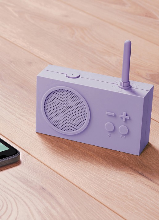 Lexon Tykho 3 FM radio & bluetooth speaker  - detail 2 paars