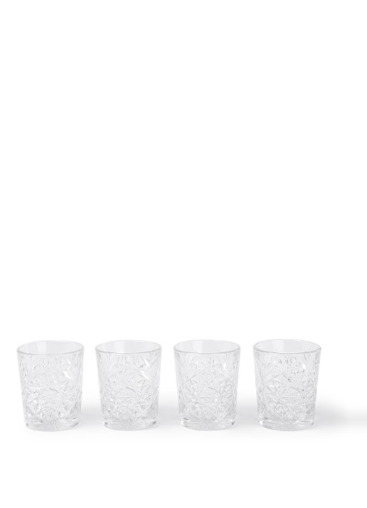Libbey Hobstar Tumbler glas 35 cl set van 4 in geschenkverpakking - detail transparant