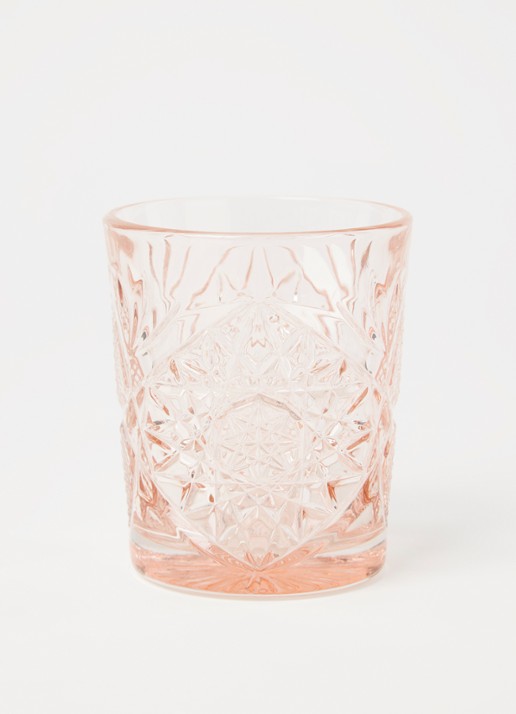 Libbey Hobstar Tumbler glas 35 cl - voorkant 2 koraalroze