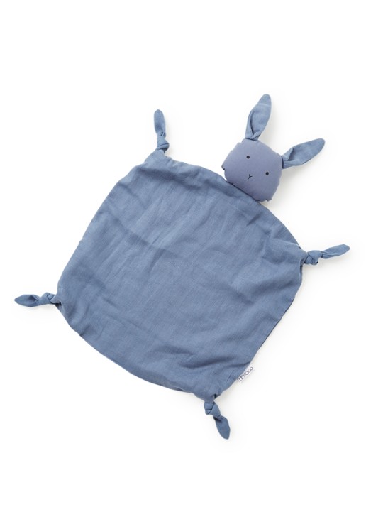 Liewood Agnete konijn knuffeldoekje - voorkant 2 blauw