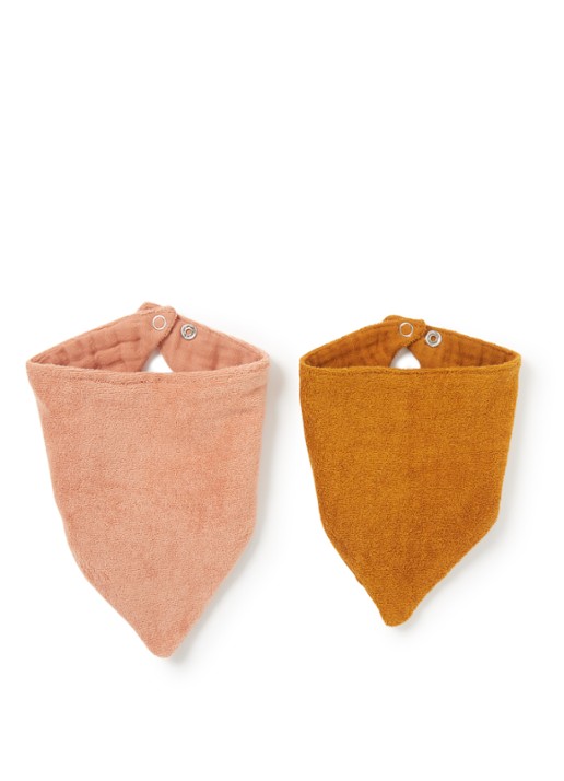 Liewood Andrea slab van  katoen set van 2 - voorkant 2 oudroze