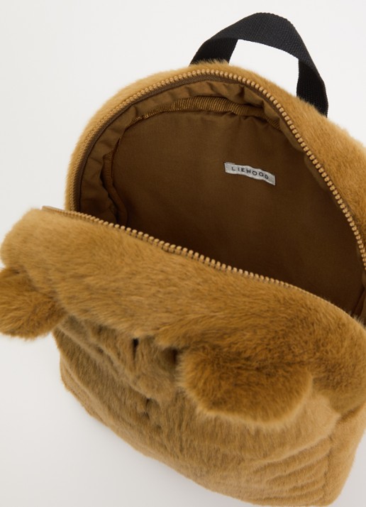 Liewood Denise Tiger Plush rugzak - detail cognac