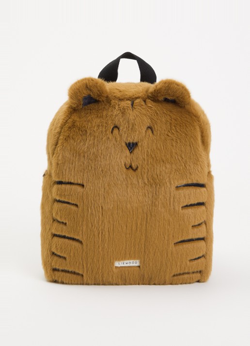 Liewood Denise Tiger Plush rugzak - voorkant 2 cognac