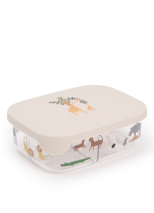 Liewood Gro Classic Dot babynest van biologisch katoen - voorkant grijs