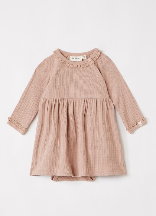 Lil 'Atelier NBFBabette jurk met ronde hals
