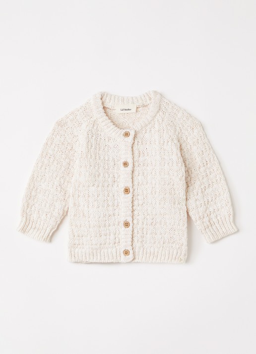 Lil 'Atelier NBFBella grofgebreid vest met ronde hals