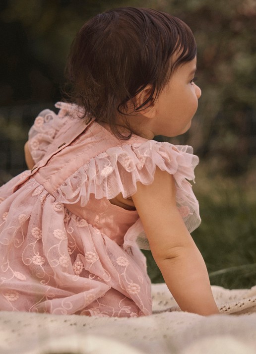 Lil 'Atelier NBFFeya tuniekjurk met tule - detail 2 roze