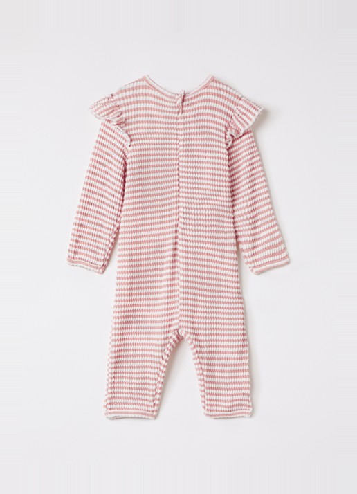Lil 'Atelier NBFFredo babypak met streepprint - voorkant 2 roze