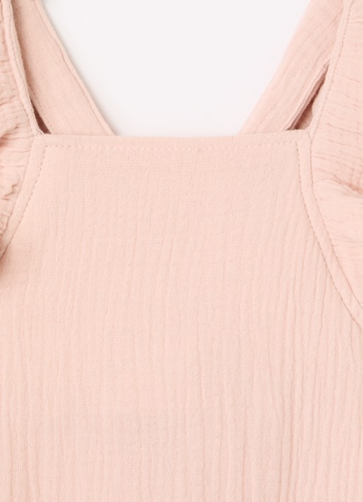 Lil 'Atelier NBFFulina tapered fit tuinbroek - detail 2 zalmroze