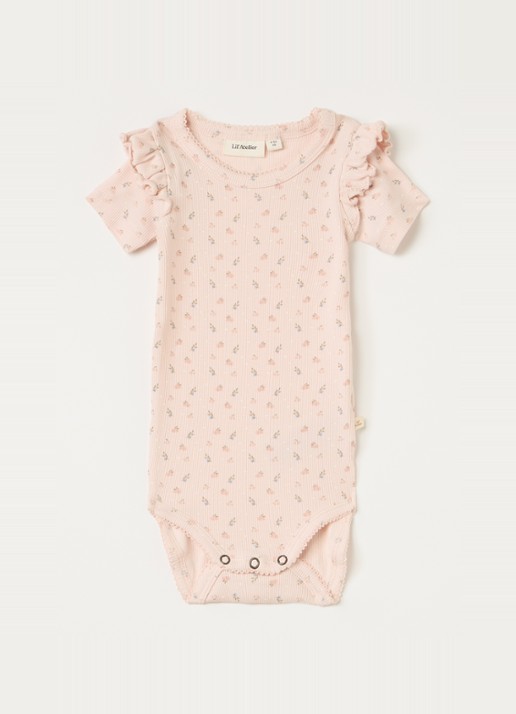 Lil 'Atelier NBFGago Kik romper in  katoenblend - voorkant roze