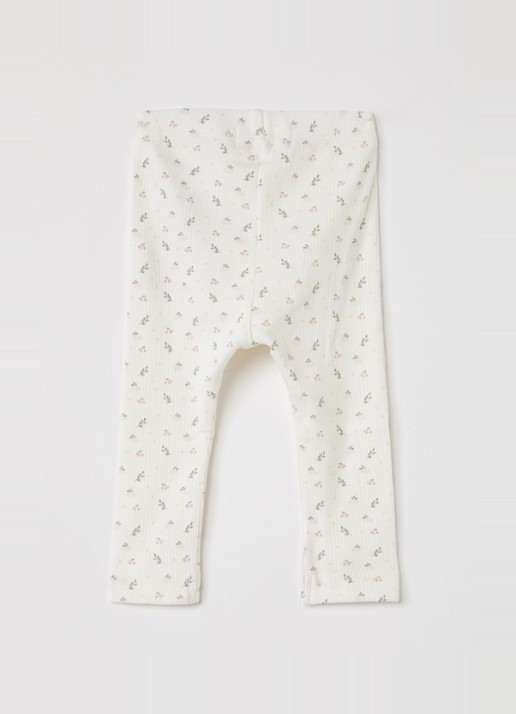 Lil 'Atelier NBFGago legging met print - voorkant 3 gebroken wit