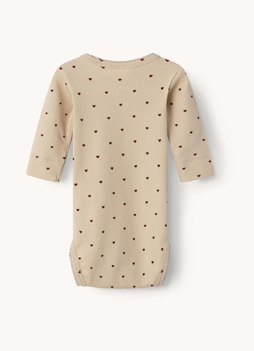 Lil 'Atelier NBFGago romper in  katoenblend - voorkant 2 zand