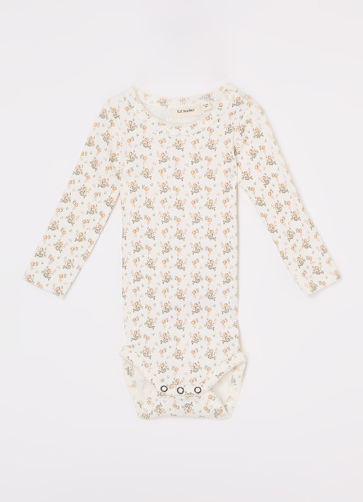 Lil 'Atelier NBFGago romper in  katoenblend - voorkant gebroken wit
