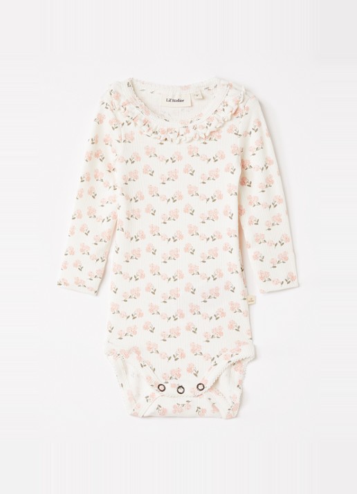 Lil 'Atelier NBFGago romper met print - voorkant gebroken wit
