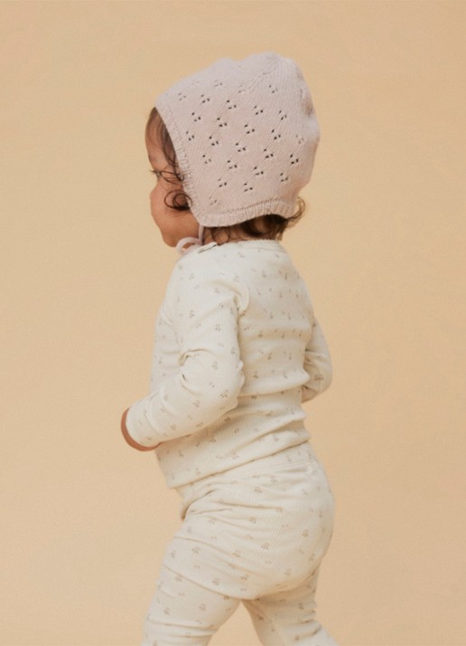 Lil 'Atelier NBFGago romper met print - voorkant 2 beige