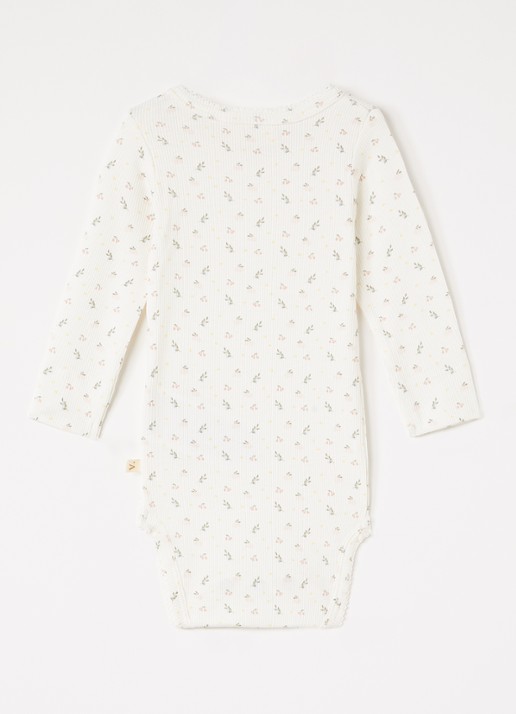 Lil 'Atelier NBFGago romper met print - voorkant 2 gebroken wit