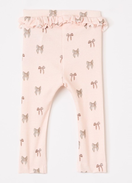 Lil 'Atelier NBFGavo legging met print  - achterkant 5 lichtroze