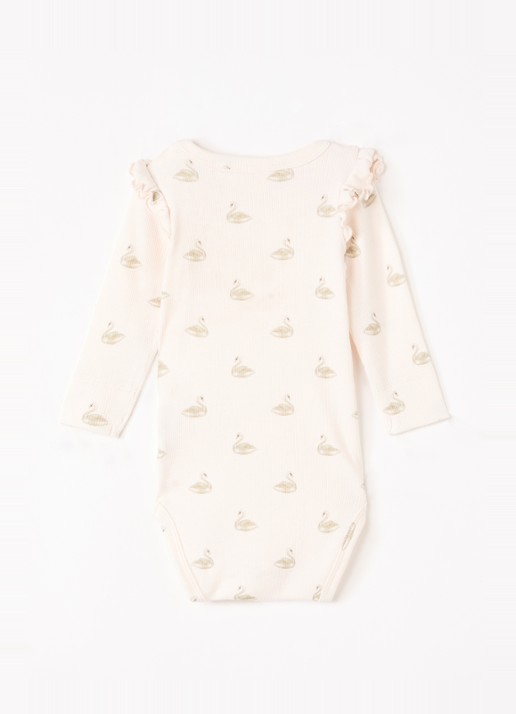Lil 'Atelier NBFGavo ribgebreide romper   - voorkant 2 lichtroze
