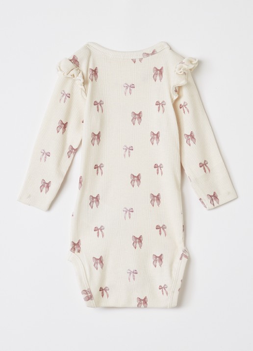 Lil 'Atelier NBFGavo romper met print - voorkant 2 beige