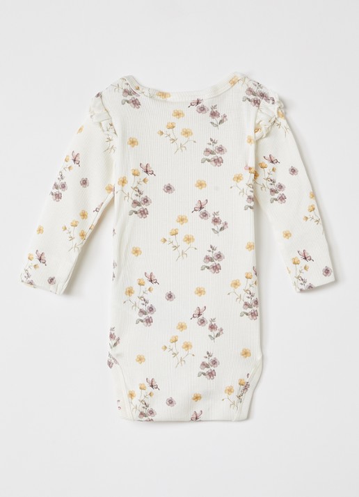Lil 'Atelier NBFGavo romper met print - voorkant 2 gebroken wit