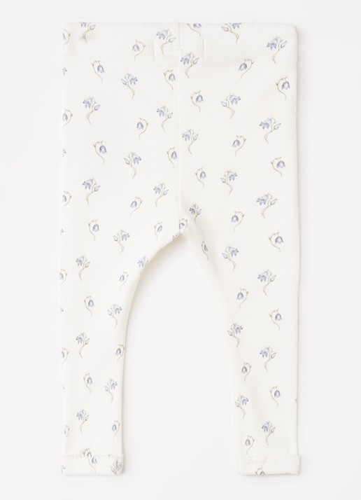 Lil 'Atelier NBFGayo legging met print - voorkant 2 gebroken wit