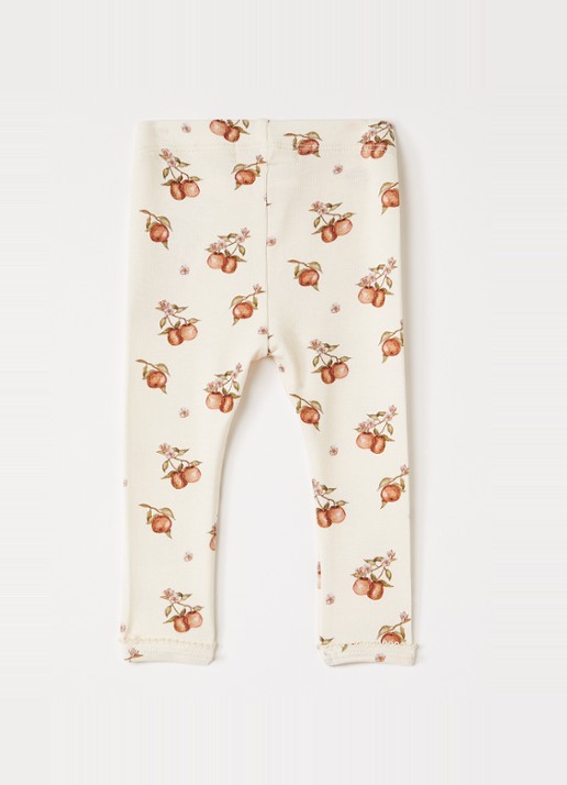 Lil 'Atelier NBFGAyo legging met print - voorkant 2 creme