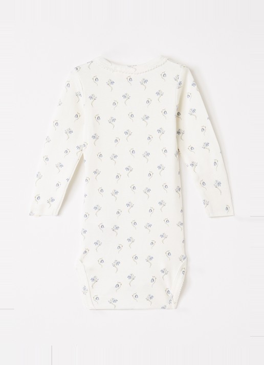 Lil 'Atelier NBFGayo Sag romper met bloemenprint - voorkant 2 gebroken wit