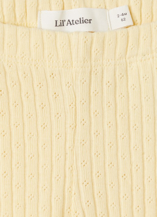 Lil 'Atelier NBFHaldis legging met ribstructuur - detail 3 lichtgeel