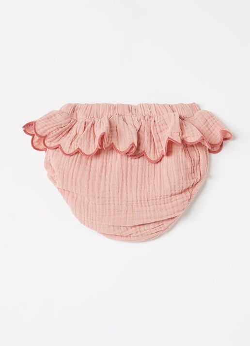 Lil 'Atelier NBFHiba bloomer van katoen - voorkant 2 zalmroze