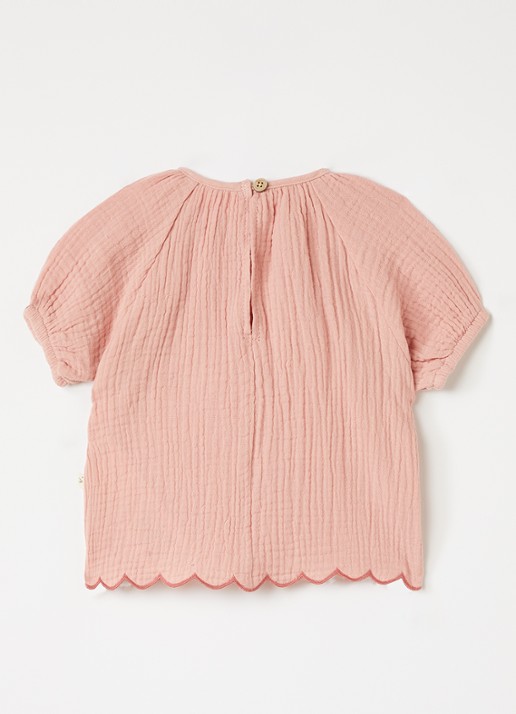 Lil 'Atelier NBFHiba top met smockwerk - voorkant 2 roze
