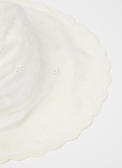 Lil 'Atelier NBFHosa bucket hoed met broderie - detail 2 ivoor