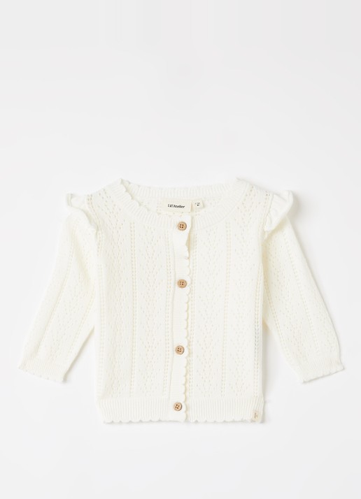 Lil 'Atelier NBFJela vest met opengewerkt dessin