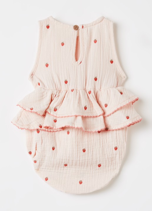 Lil 'Atelier NBFKamma romper met print - voorkant 2 lichtroze