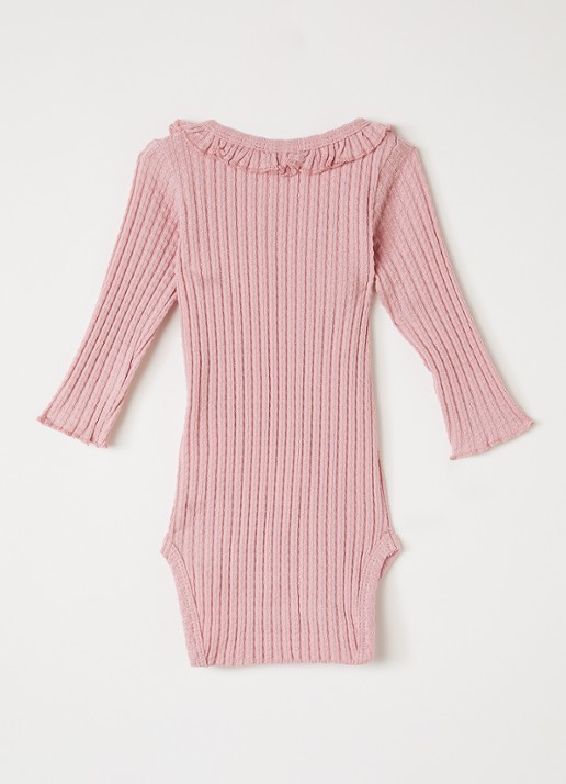 Lil 'Atelier NBFKelsa romper met structuur - voorkant 2 roze