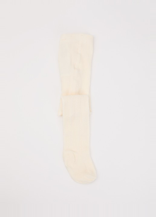 Lil 'Atelier NBFKenna fijngebreide maillot in katoenblend - voorkant 2 creme