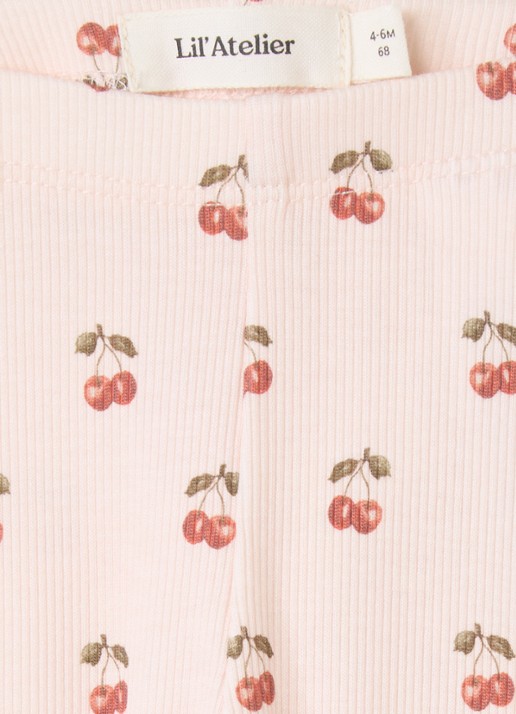 Lil 'Atelier NBFLavo ribgebreide legging  - detail 3 lichtroze