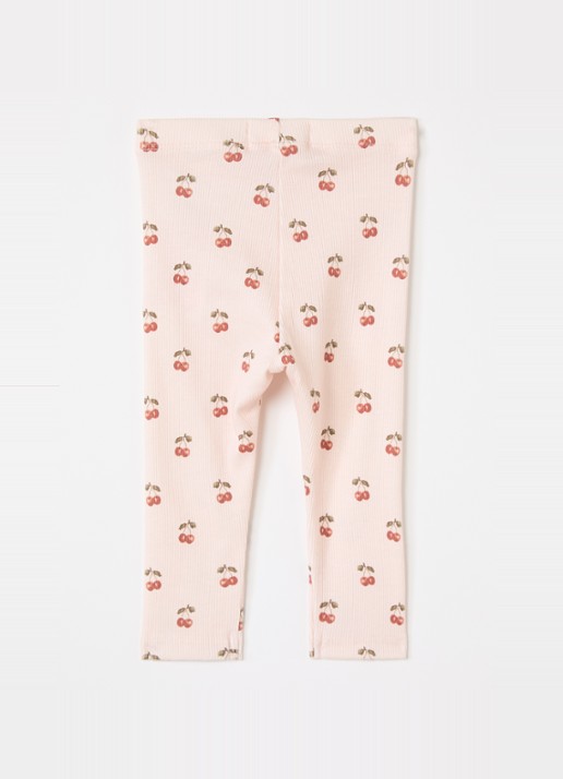 Lil 'Atelier NBFLavo ribgebreide legging  - voorkant 2 lichtroze