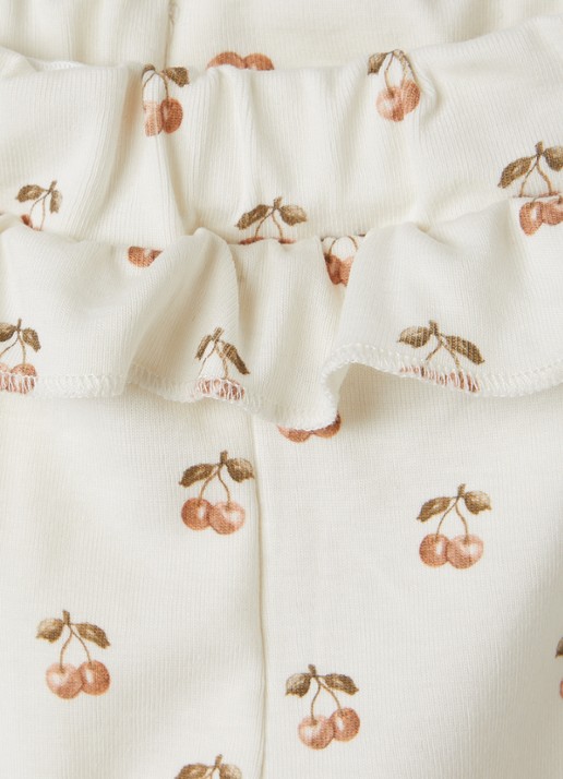 Lil 'Atelier NBFLayo legging met print - detail gebroken wit